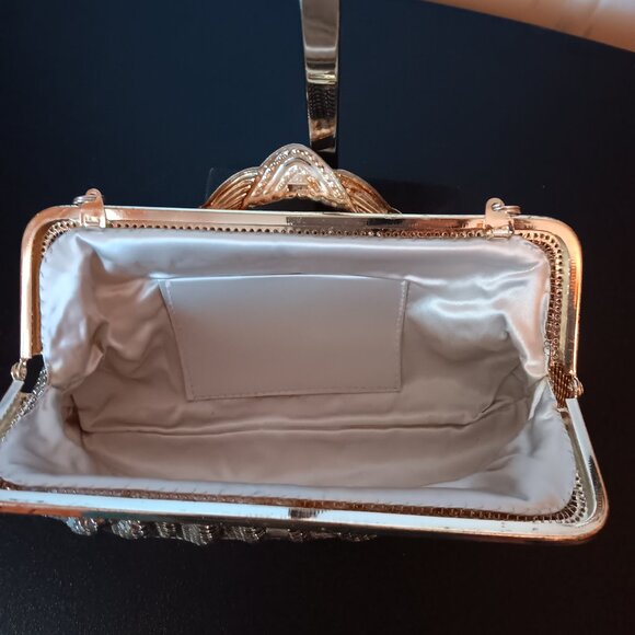 Vintage Women's Silver Tone  Beaded Clutch - Picture 5 of 7